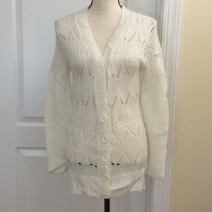 White Knit Cardigan